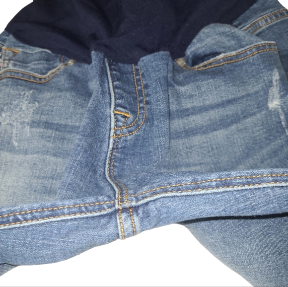 VIGOSS MATERNITY JEANS WOMEN 31 BLUE DENIM DISTRESSED BELLY SUPPORT WAIST - Picture 3 of 10